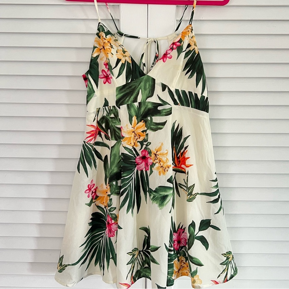 Tropical Floral Mini Dress